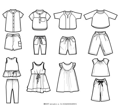 服装与日用百货的矢量简化设计应用